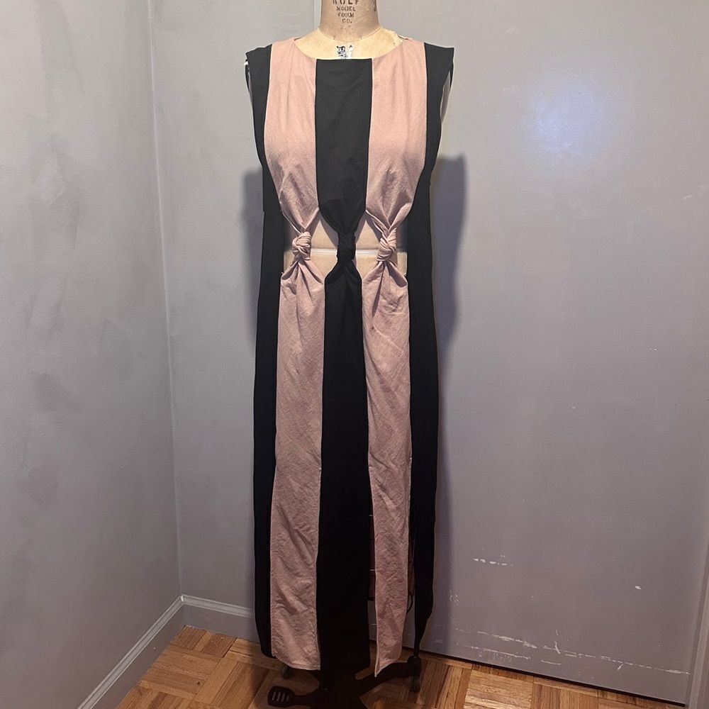Zara color block cutout dress